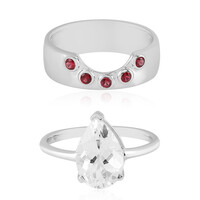 Zilveren ring met een danburiet (de Melo)