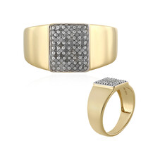 Zilveren ring met I3 (I) Diamanten
