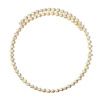 Stalen halsband met Witte zoetwater kweekparels (Riya)