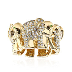Gouden ring met AAA Tsavorieten (CIRARI)