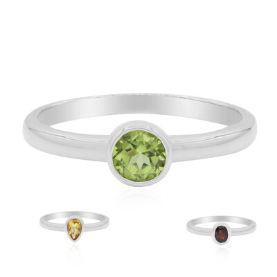 Zilveren ring met een citrien