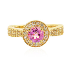 Zilveren ring met een Verjaardag Topaas