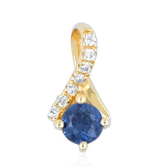 Gouden hanger met een blauwe saffier