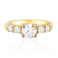 Zilveren ring met een witte topaas