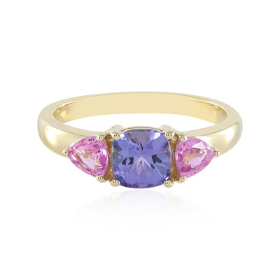 Gouden ring met een tanzaniet
