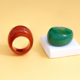 Ring met een groene agaat