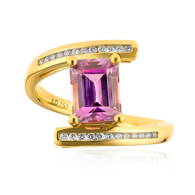 Gouden ring met een Roze diaspoor (AMAYANI)