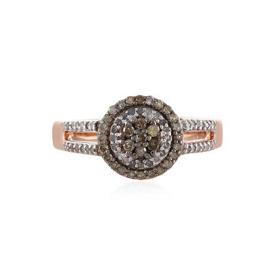 Zilveren ring met I3 Bruine Diamanten