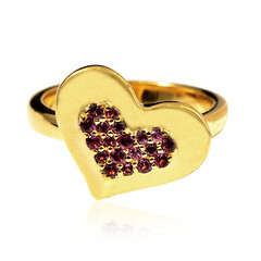 Zilveren ring met rhodolieten