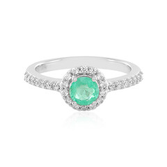 Zilveren ring met een Russische smaragd