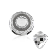 Zilveren ring met een witte kwarts (Adela Silber)