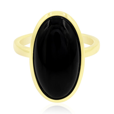 Zilveren ring met een onyx (MONOSONO COLLECTION)