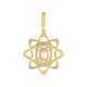 Zilveren hanger met een witte saffier