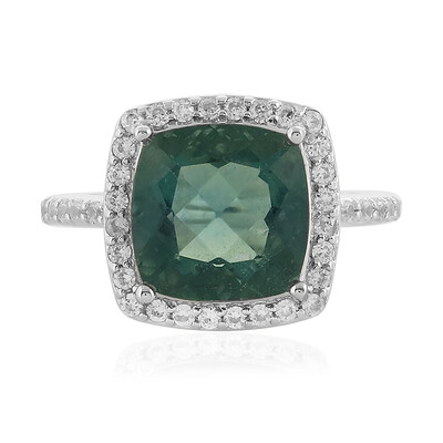 Zilveren ring met een Belgian Teal Fluoriet