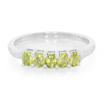 Zilveren ring met koper toermalijnen
