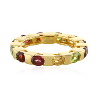 Zilveren ring met Indische Granaten