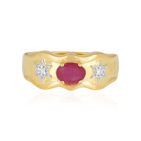 Zilveren ring met een Madagaskar Robijn