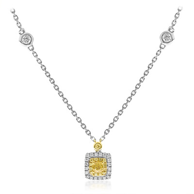 Gouden halsketting met een gele SI2 diamant (CIRARI)