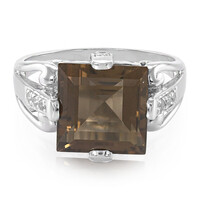 Zilveren ring met een rookkwarts