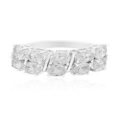 Zilveren ring met zirkonen