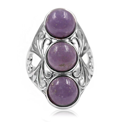 Zilveren ring met lepidolieten