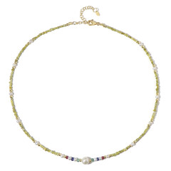 Zilveren halsketting met gele diamanten (Riya)