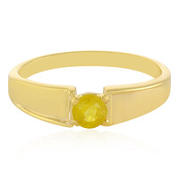 Zilveren ring met een Gele Madagaskar Saffier