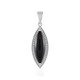 Zilveren hanger met een zwarte onyx