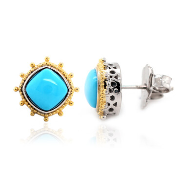 Zilveren oorbellen met Sleeping Beauty Turkooisen (Dallas Prince Designs)