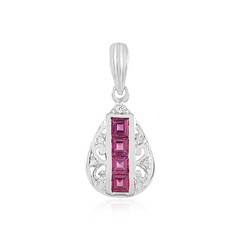 Zilveren hanger met rhodolieten
