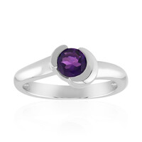 Zilveren ring met een Uruguay amethist (Pallanova)