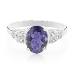 Zilveren ring met een Ceylon ioliet