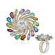 Zilveren ring met een witte kwarts (Gems en Vogue)