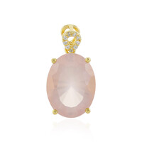Zilveren hanger met een rozen kwarts