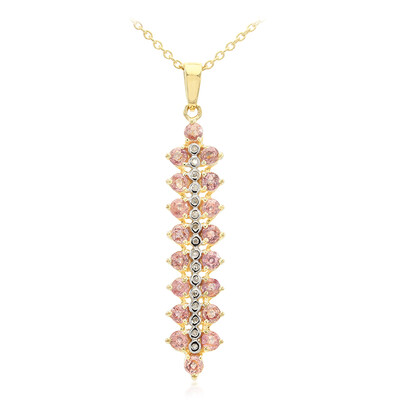 Gouden halsketting met Onverhitte Padparadscha Saffieren (AMAYANI)