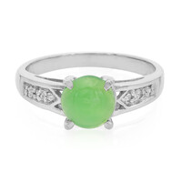 Zilveren ring met een keizerlijk chrysopraas