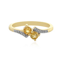 Zilveren ring met citrienstenen
