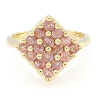Gouden ring met Onverhitte Padparadscha Saffieren (AMAYANI)