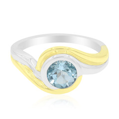 Zilveren ring met een hemel-blauwe topaas