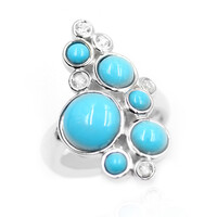 Zilveren ring met een Sleeping Beauty Turkoois (Anne Bever)