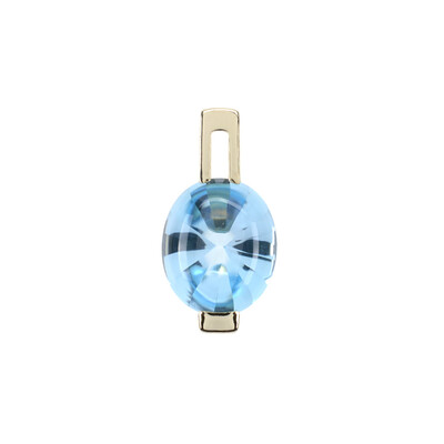 Gouden hanger met een hemel-blauwe topaas (dagen)