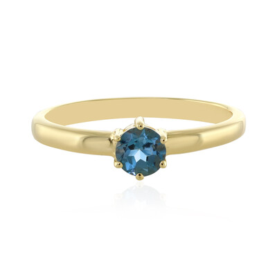 Zilveren ring met een Londen-blauwe topaas