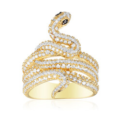 Zilveren ring met zwarte spinelstenen