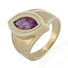 Zilveren ring met een Uruguay amethist (de Melo)