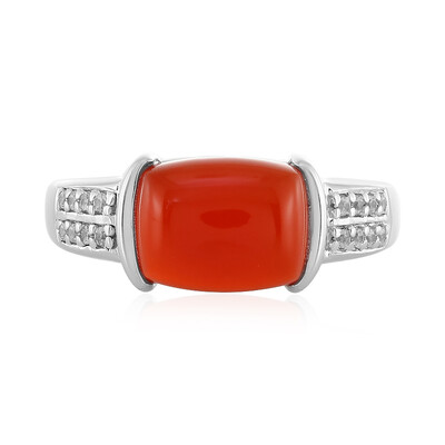 Zilveren ring met een carneool