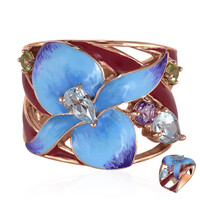 Zilveren ring met een hemel-blauwe topaas