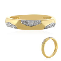 Zilveren ring met I4 (J) Diamanten