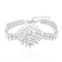Zilveren armband met witte topaasstenen