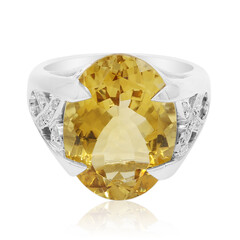 Zilveren ring met een champagne kwarts