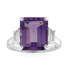 Zilveren ring met een amethist
